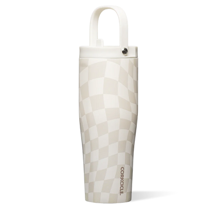 Corkcicle 30oz Go Cup XL in Wavy Checkerboard