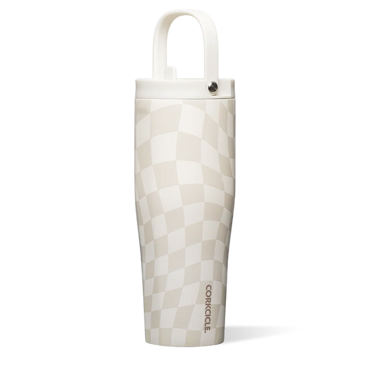 Corkcicle 30oz Go Cup XL in Wavy Checkerboard