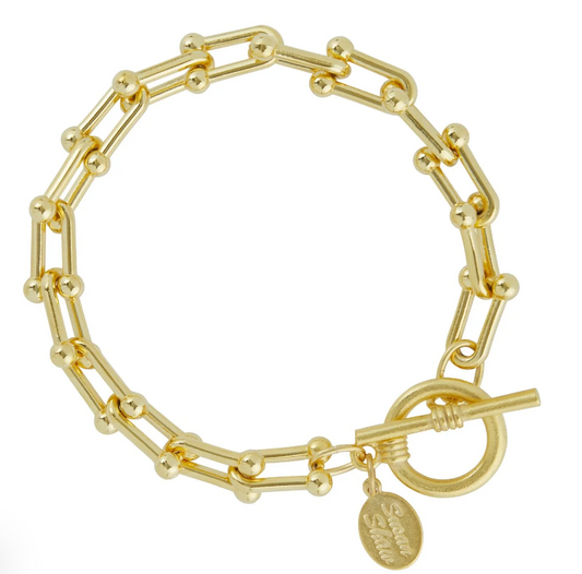 Susan Shaw Gold Jackie Toggle Bracelet