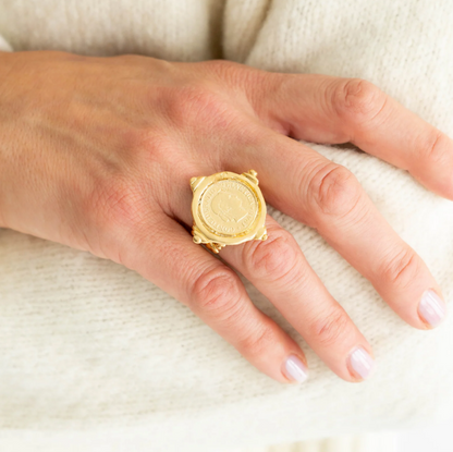 Susan Shaw Gold Coin Ring
