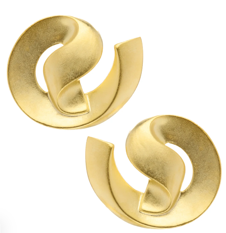 Susan Shaw Gold Portofino Stud Earrings