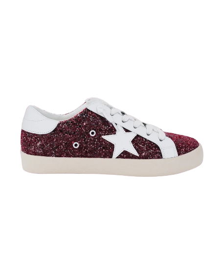 Team Maroon Glitter Sneakers