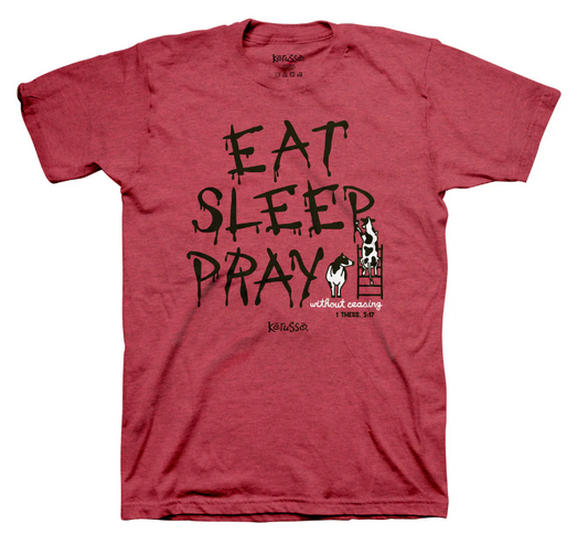 Kerusso Christian T-Shirt Eat Sleep Pray