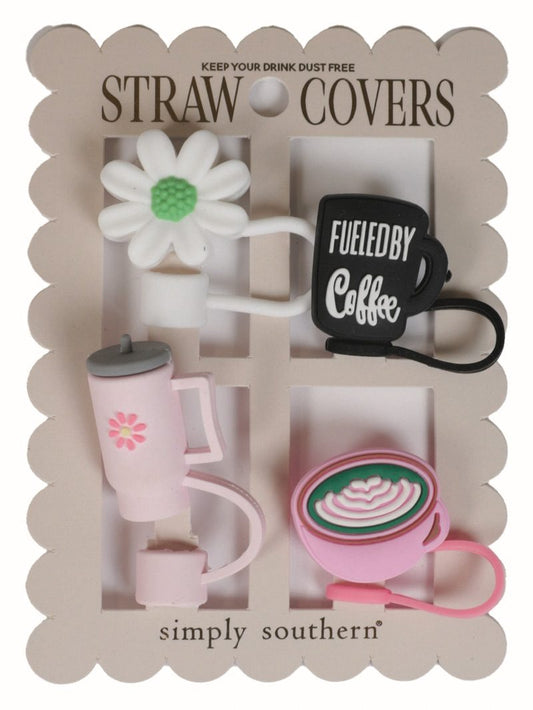Simply Southern Straw Covers - Coffee