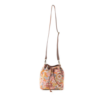 Pastel Desert Sunrise Bucket Bag in Brown
