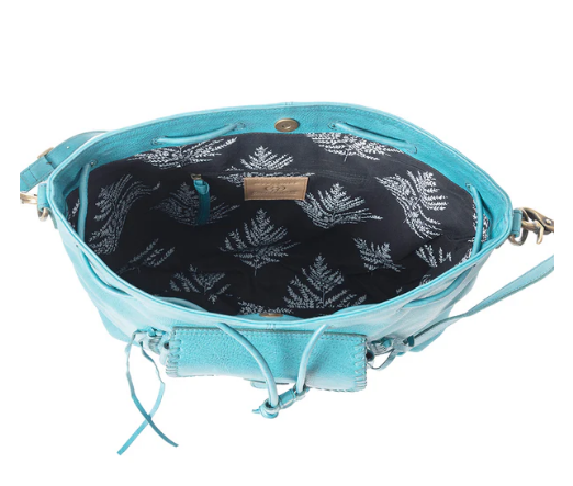 Mika Saddle Bucket Bag in Blue