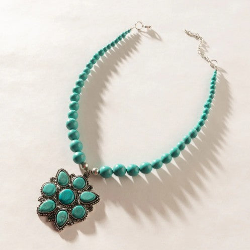 S-11486 Myra Muchacha Squash Blossom Necklace