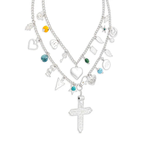S-11645 Myra Faithful Me Charms Necklace