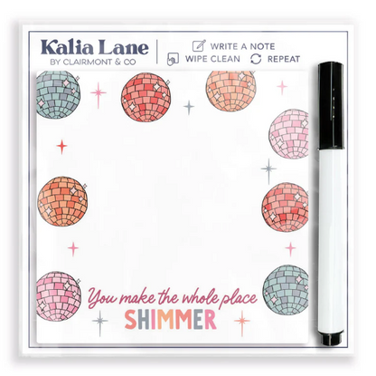 4x4 Clear Reminder - You Make the Whole Place Shimmer Notes