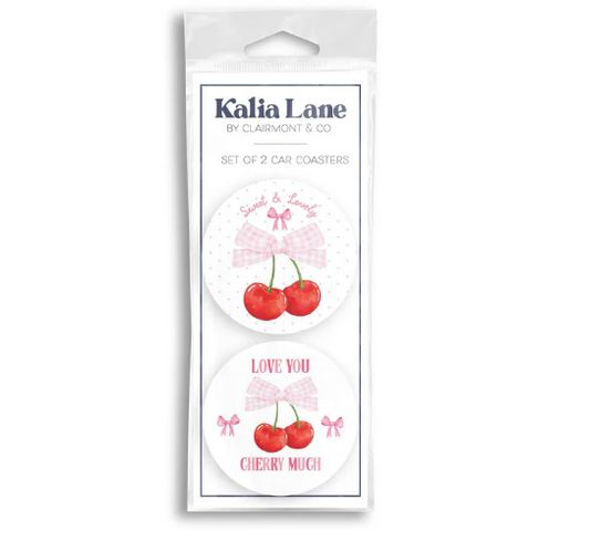 Car Coaster 2-Pack - Love You Cherry Much