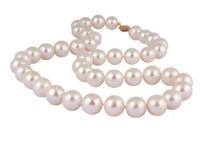 14K Yellow Gold 6MM Freshwater Pearl Necklace - 20"