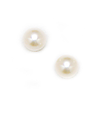 PRLE-6 14K Yellow Gold 6MM Pearl Earrings