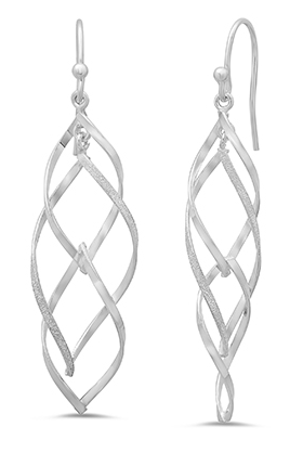 Sterling Silver Fashion Dangle Earrings