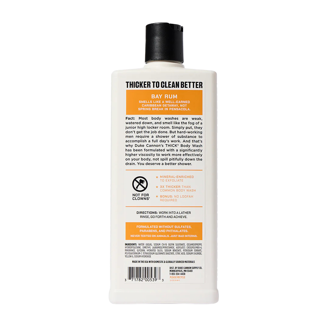 Duke Cannon 18oz Thick Body Wash - Bay Rum
