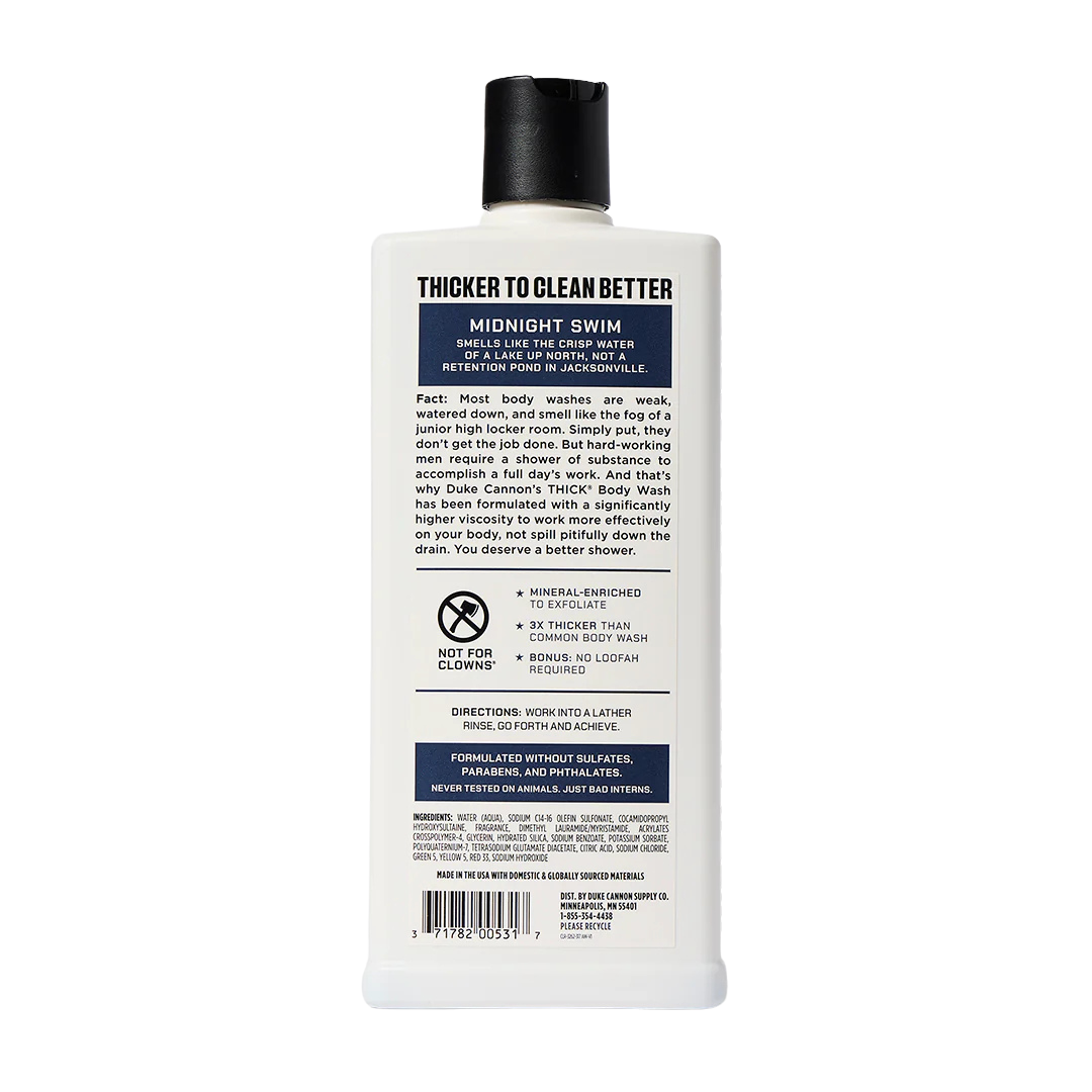 Duke Cannon 18oz Thick Body Wash - Midnight Swim