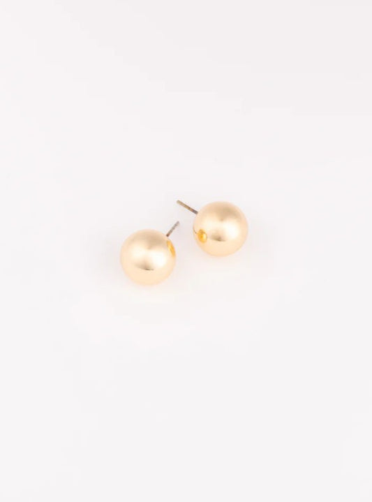 Michelle McDowell Large Grenada Earrings in Shiny Gold