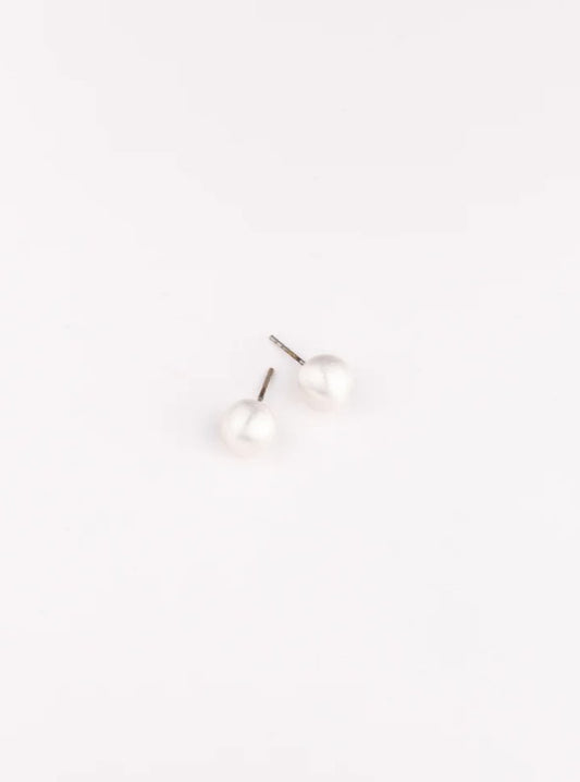 Michelle McDowell Medium Grenada Earrings in Brushed Silver