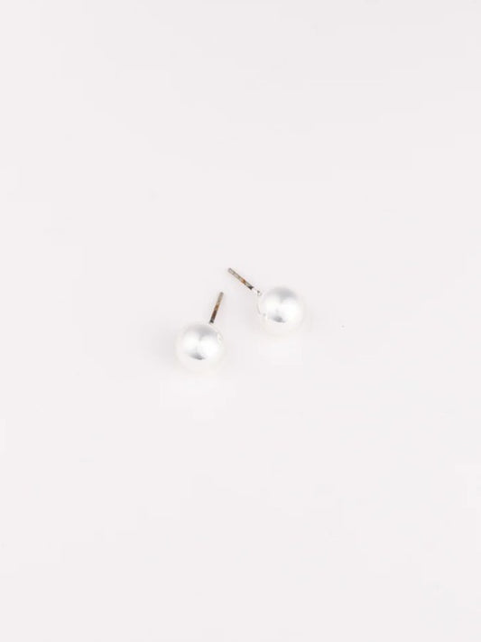 Michelle McDowell Medium Grenada Earrings in Shiny Silver