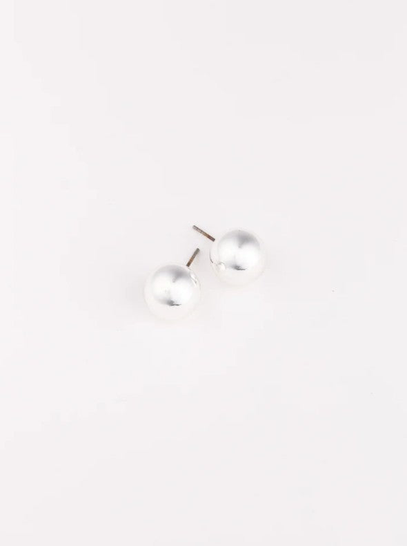 Michelle McDowell Large Grenada Earrings in Shiny Silver