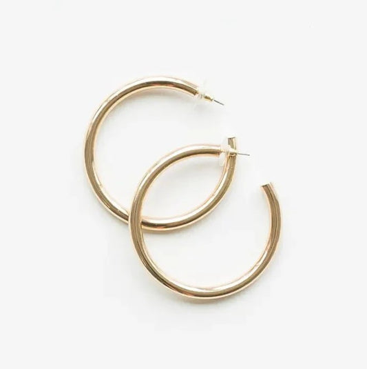 Michelle McDowell Estonia Hoop Earrings in Gold