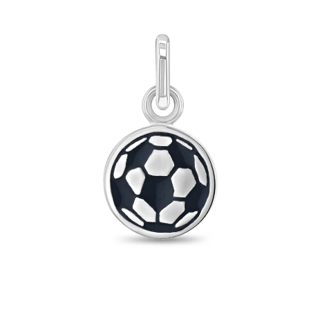Sterling Silver Soccer Ball Charm For Girls