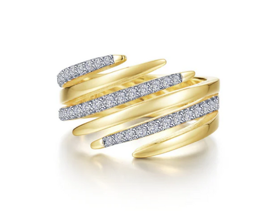 Lafonn Gold Plated .48CTTW Hug Ring