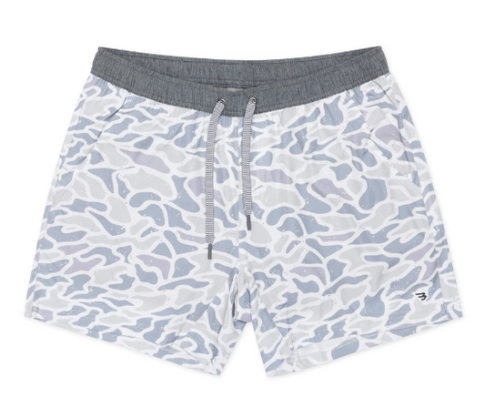 Burlebo Athletic Short - White Camo - Grey Liner