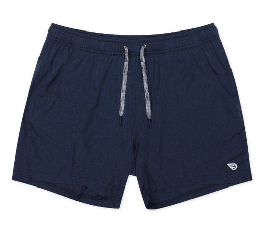 Burlebo Athletic Short - Heather Navy - American Flag Liner