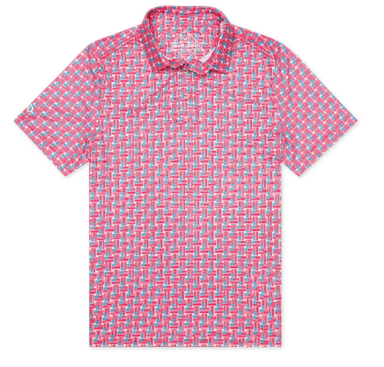Burlebo Performance Polo - American Flag Print