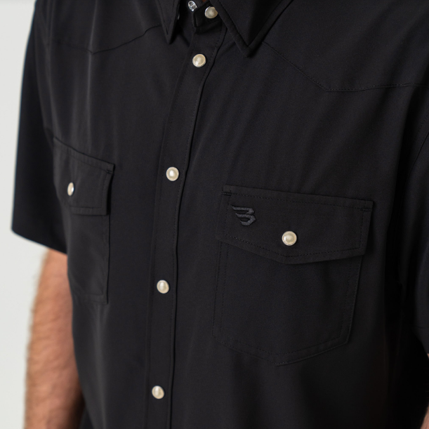 Burlebo Performance Western Shirt - Black