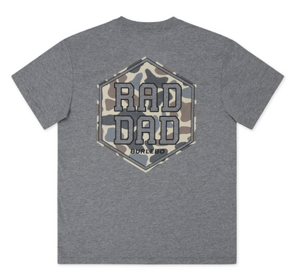 Burlebo Rad Dad Short Sleeve T-Shirt - Dark Heather Grey