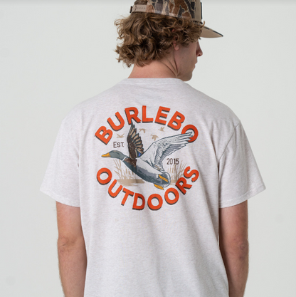 Burlebo Short Sleeve T-Shirt - Old School Duck Hunt - Oatmeal