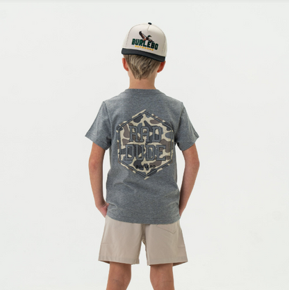 Burlebo Youth Short Sleeve T-shirt - Rad Dude - Dark Heather Grey