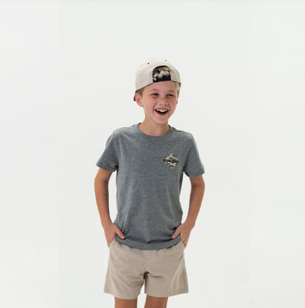 Burlebo Youth Short Sleeve T-shirt - Rad Dude - Dark Heather Grey