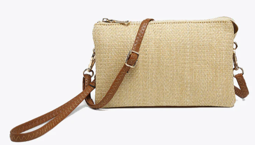 M013MSTW-NAT Jen & Co Micro Straw Bag Natural