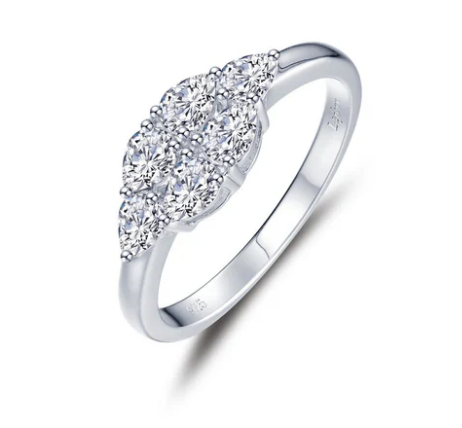 Lafonn 1.5CTTW Lassaire Diamond Pear Cluster Engagement Ring