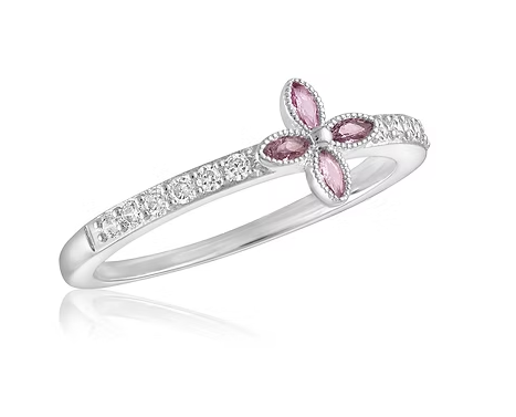 Stacks Cubic Zirconia Rose Flower Ring