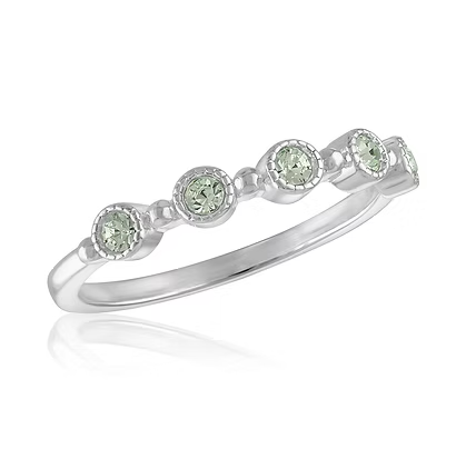 Stacks Chrysolite Round Eternity Band