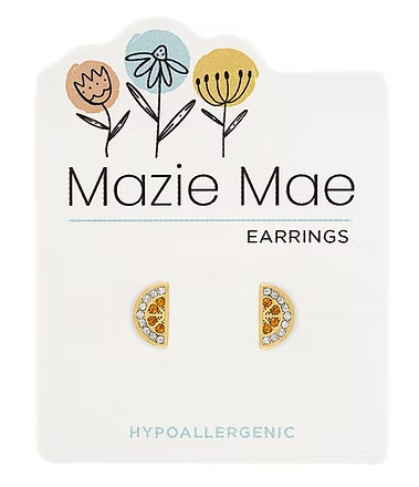 Mazie Mae Gold Orange Slice Stud Earrings