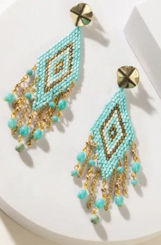 S-12339 Myra Mesa Rain Dance Beaded Earrings 0