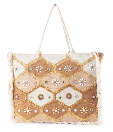 Sonoran Starlight Weekender Bag in Brown & White