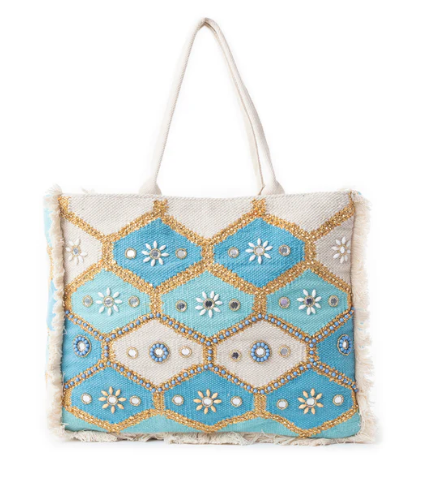 Sonoran Starlight Weekender Bag in Blue & White