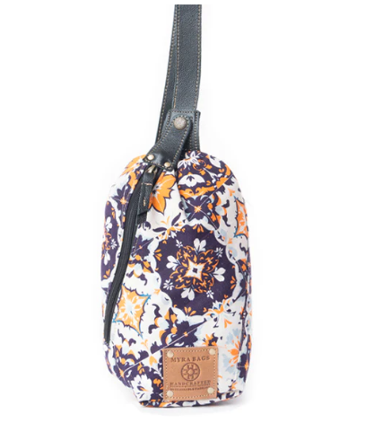 Oasis Blooms Fanny Pack Bag in Black & White