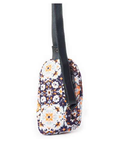 Oasis Blooms Fanny Pack Bag in Black & White