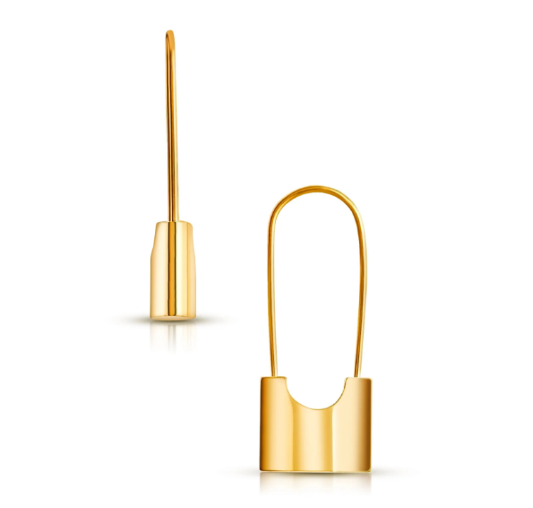 Ellie Vail Gold Londyn Lock Earrings