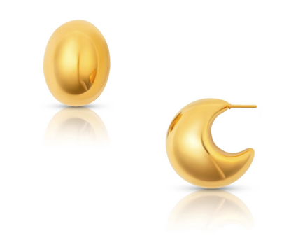 Ellie Vail Gold Kane Dome Earrings