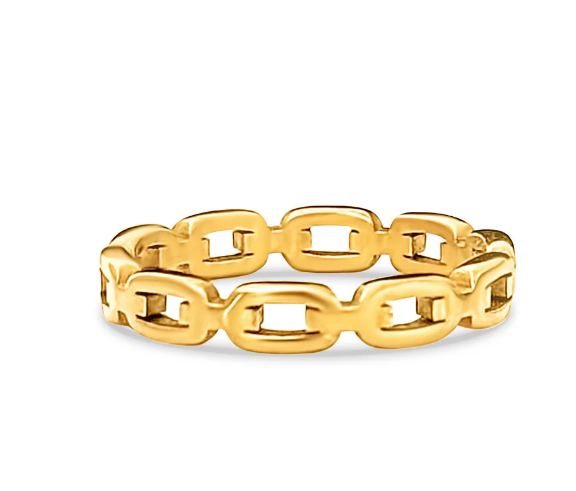 Ellie Vail Gold Billy Dainty Chain Ring