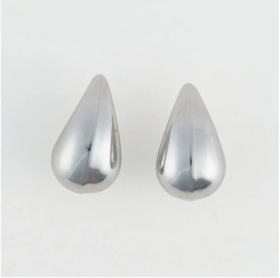 Narelle Waterproof Tear Drop Earrings in Silver