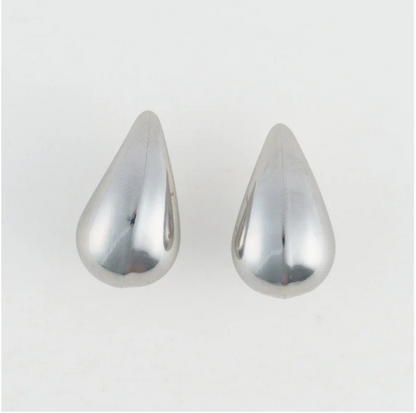 Narelle Waterproof Tear Drop Earrings in Silver