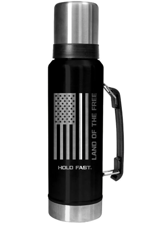 HOLD FAST Black Flag 42oz Magnum Steel Drink Tank